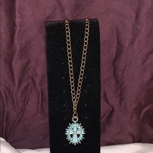 BLUE CROSS NECKLACE